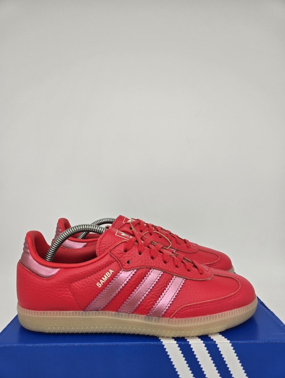 adidas Samba OG KJ6129 Pure Ruby Collegiate Red Shoes Women's Size 8 - Picture 3 of 8